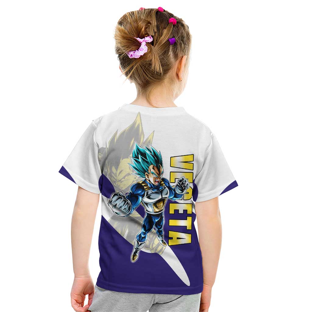Vegeta Saiyan Warrior Kid T Shirt Bold Anime Combat Style