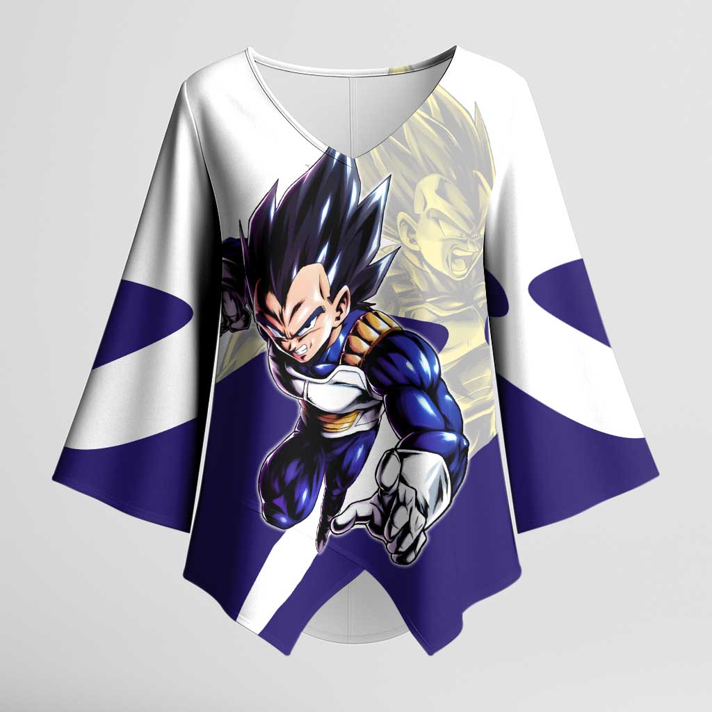 Vegeta Saiyan Warrior Kimono Sleeve Blouse Bold Anime Combat Style