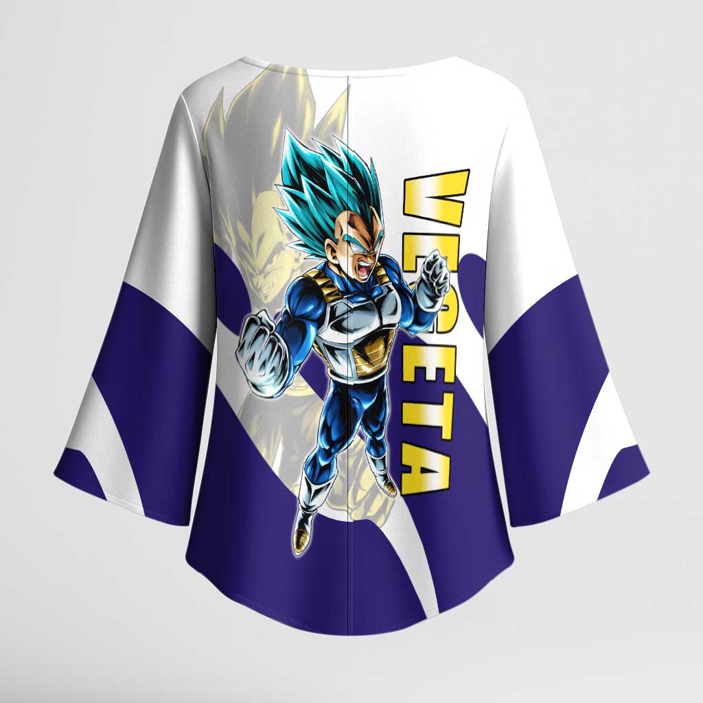 Vegeta Saiyan Warrior Kimono Sleeve Blouse Bold Anime Combat Style