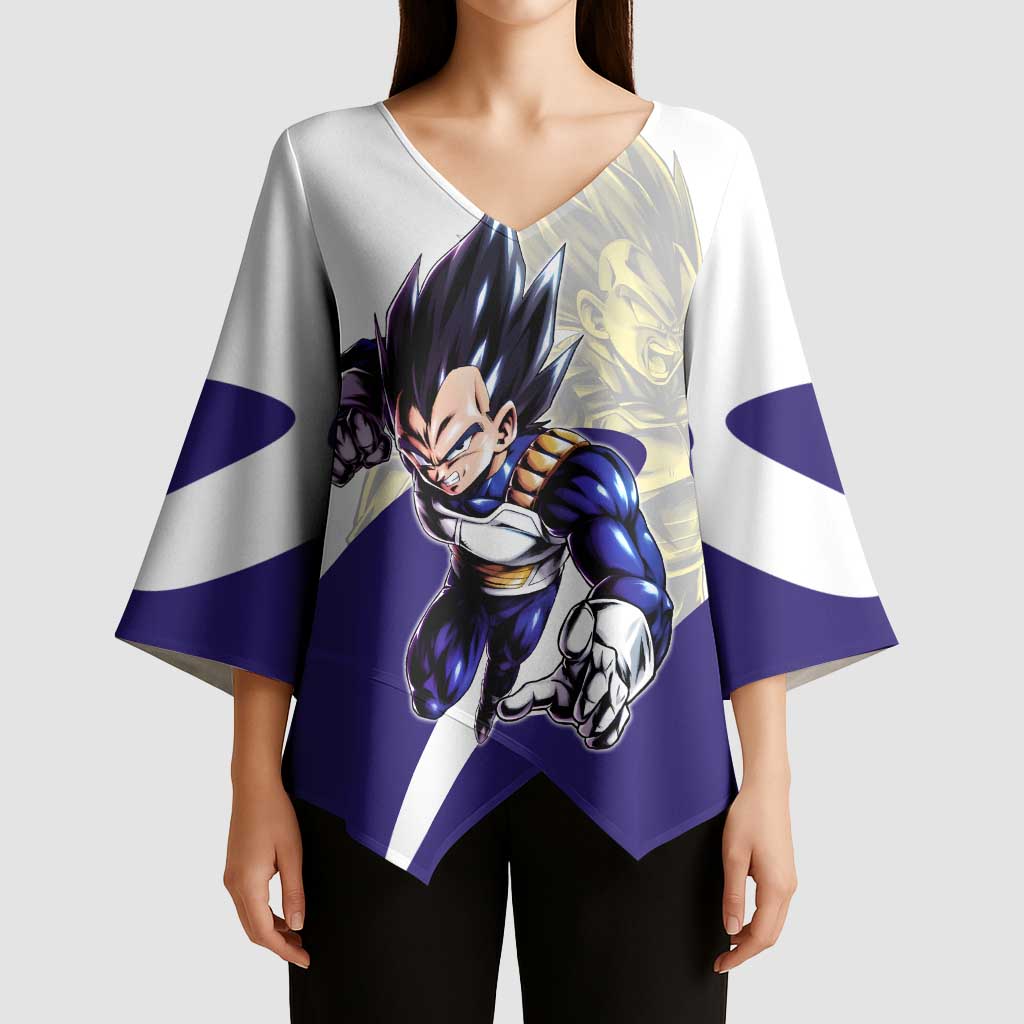 Vegeta Saiyan Warrior Kimono Sleeve Blouse Bold Anime Combat Style