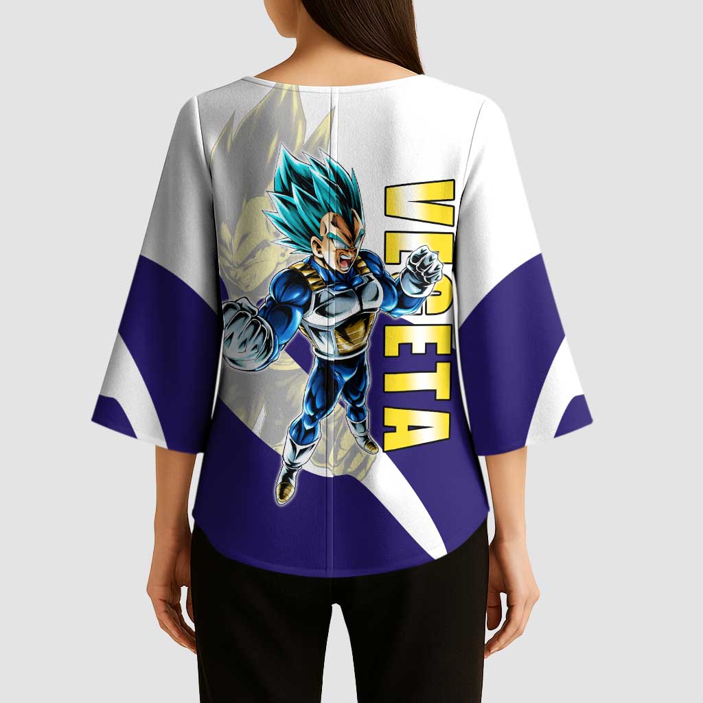 Vegeta Saiyan Warrior Kimono Sleeve Blouse Bold Anime Combat Style
