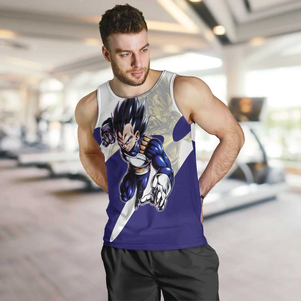 Vegeta Saiyan Warrior Men Tank Top Bold Anime Combat Style