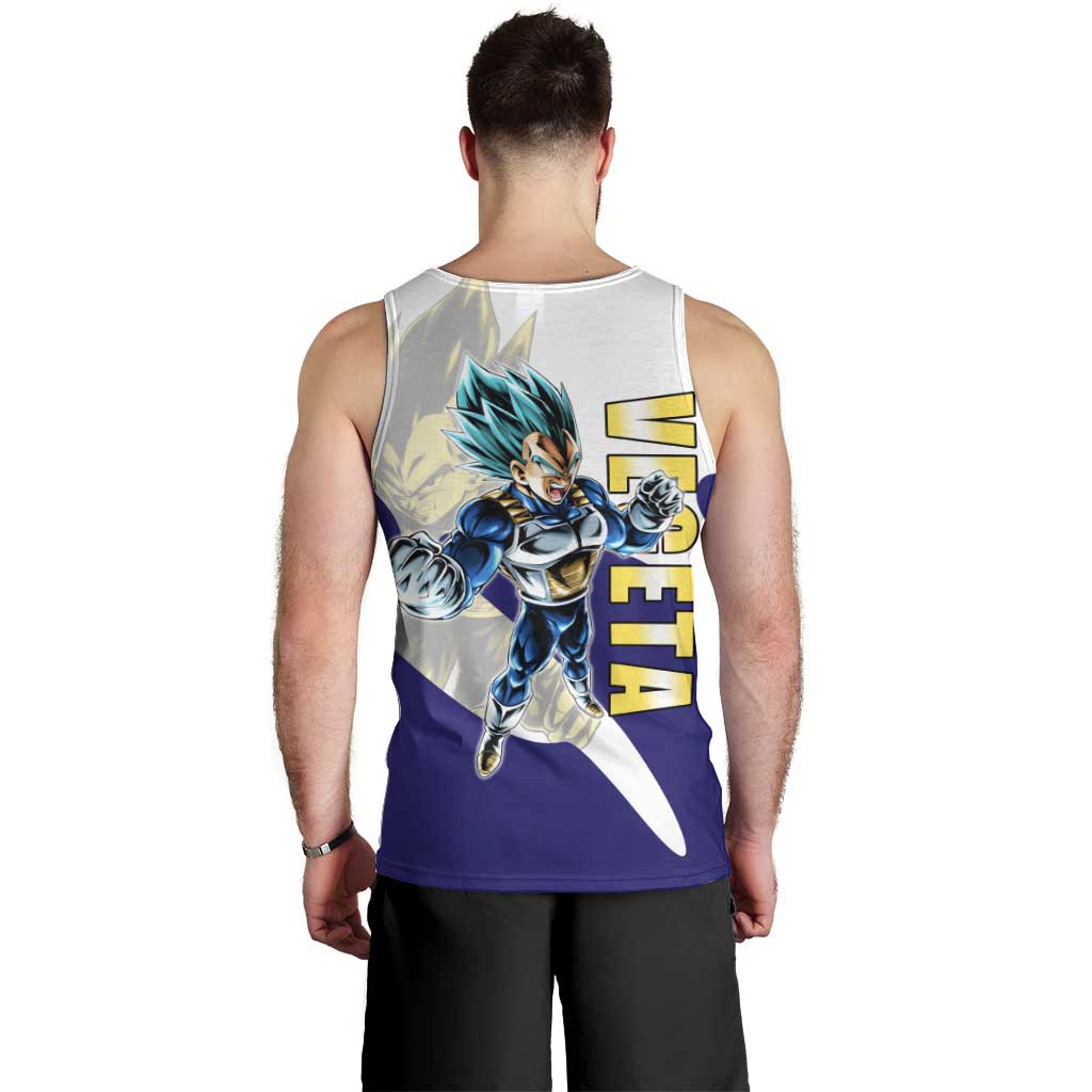 Vegeta Saiyan Warrior Men Tank Top Bold Anime Combat Style