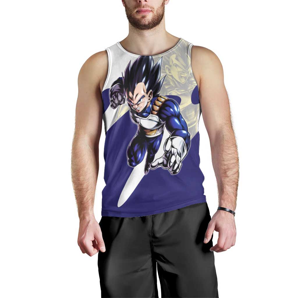Vegeta Saiyan Warrior Men Tank Top Bold Anime Combat Style