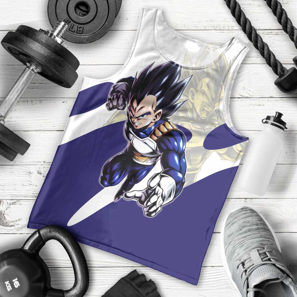 Vegeta Saiyan Warrior Men Tank Top Bold Anime Combat Style