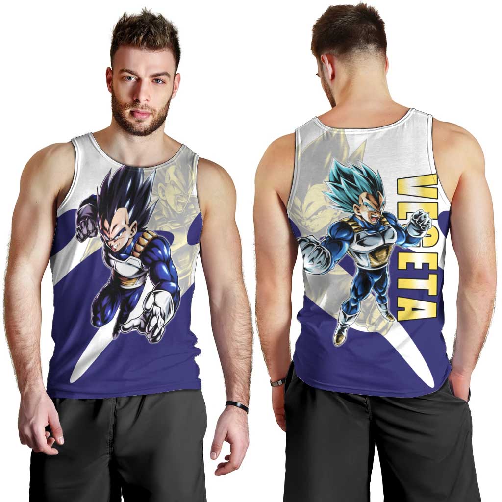 Vegeta Saiyan Warrior Men Tank Top Bold Anime Combat Style