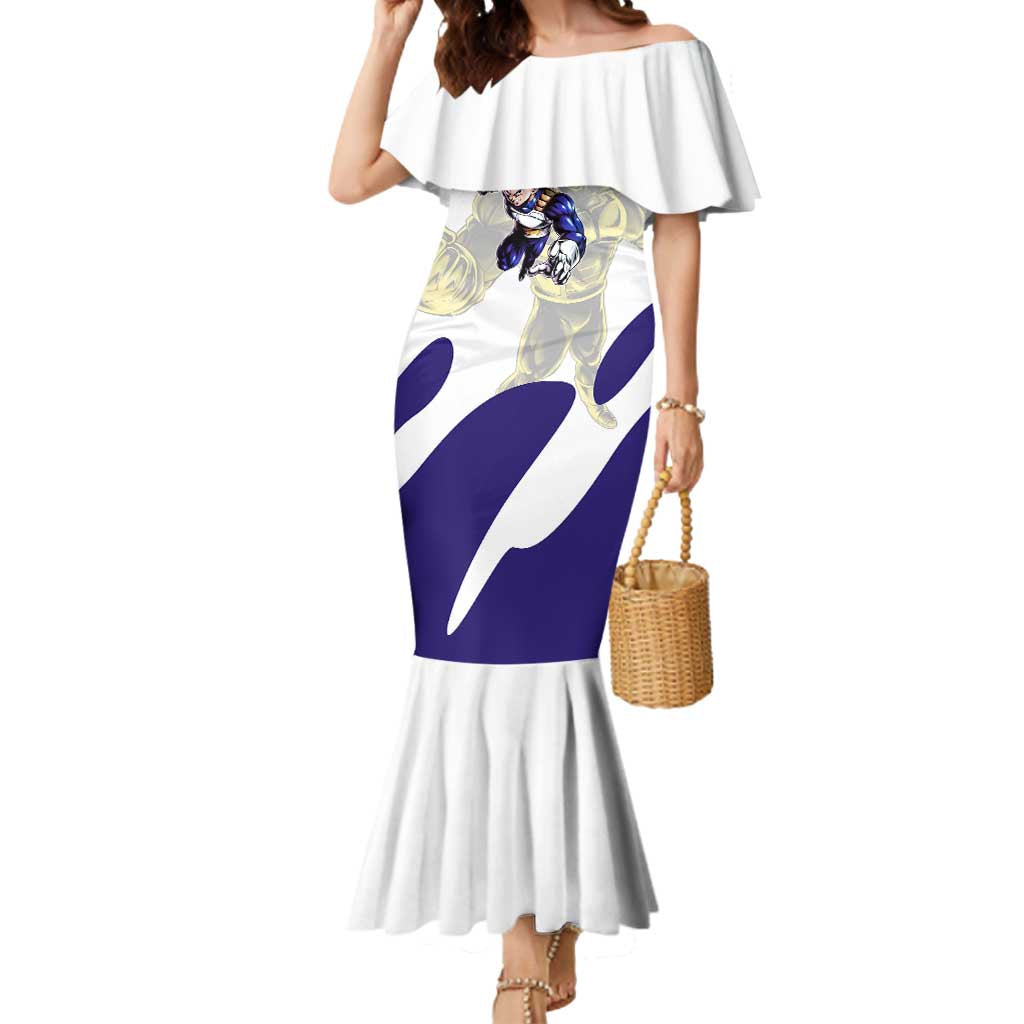 Vegeta Saiyan Warrior Mermaid Dress Bold Anime Combat Style