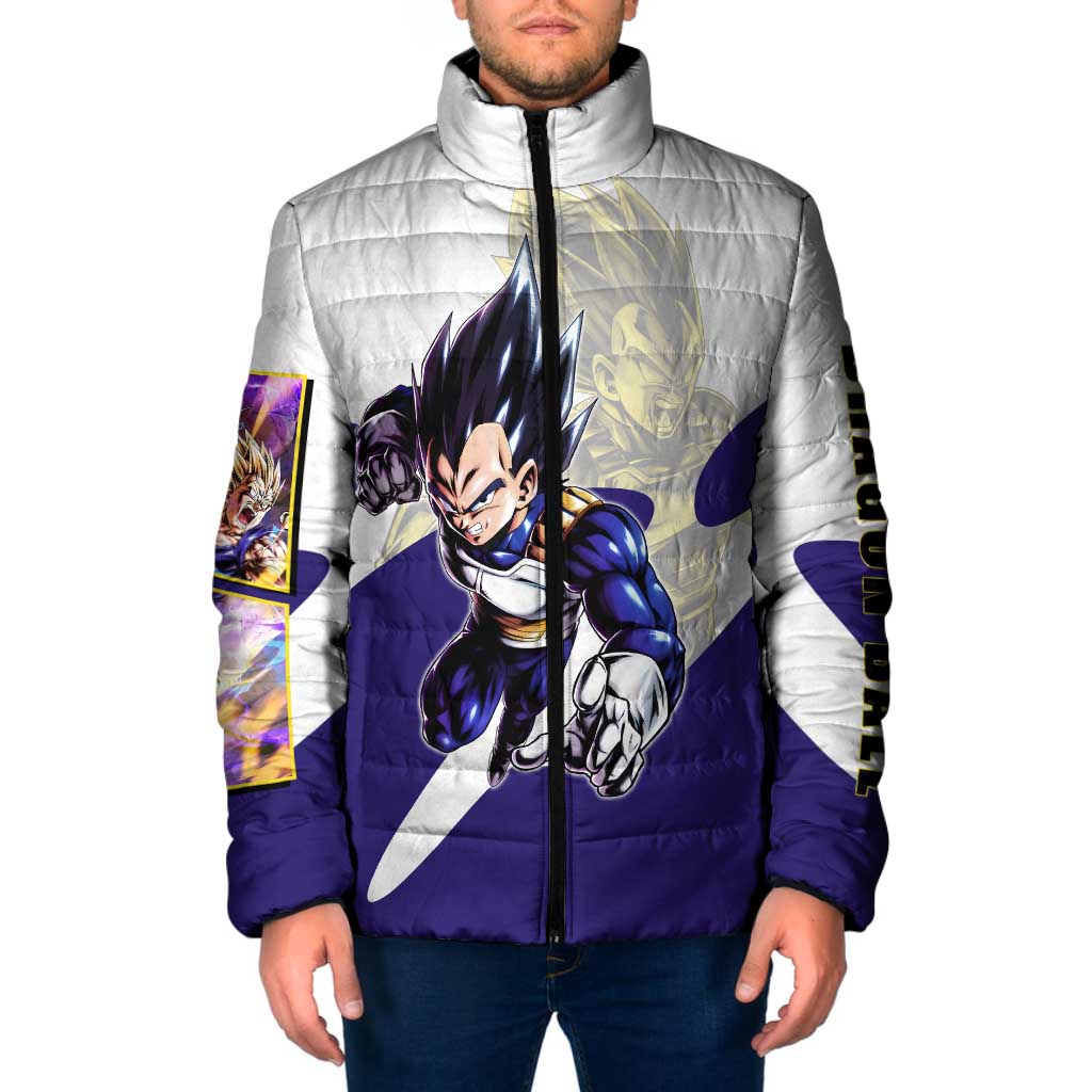 Vegeta Saiyan Warrior Padded Jacket Bold Anime Combat Style
