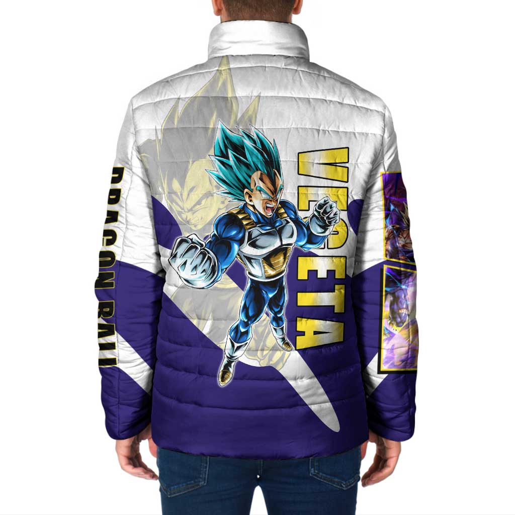 Vegeta Saiyan Warrior Padded Jacket Bold Anime Combat Style