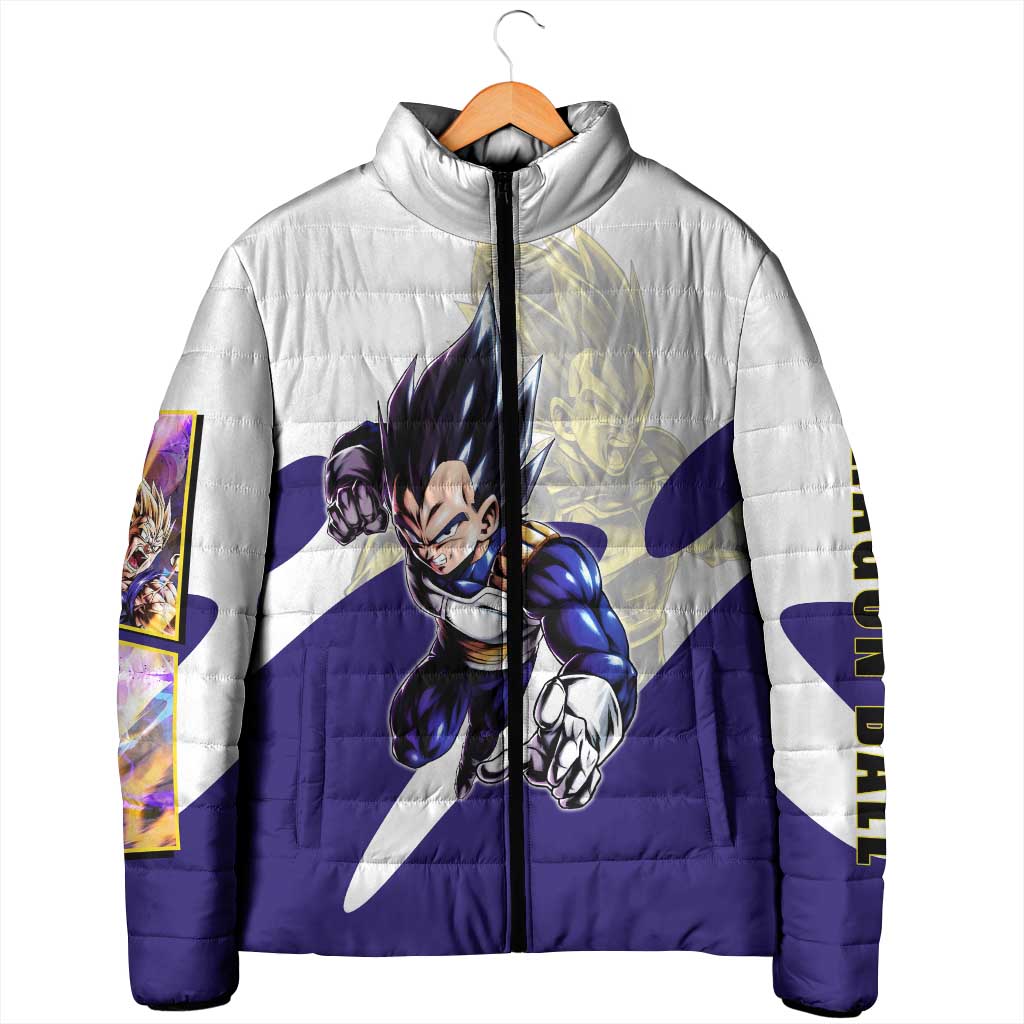 Vegeta Saiyan Warrior Padded Jacket Bold Anime Combat Style