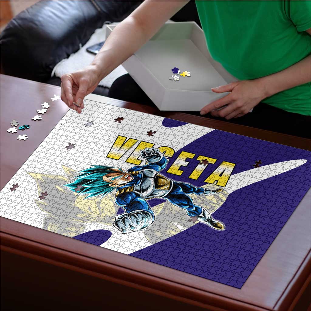 Vegeta Saiyan Warrior Puzzle Bold Anime Combat Style