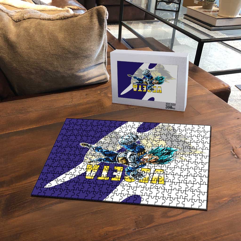 Vegeta Saiyan Warrior Puzzle Bold Anime Combat Style