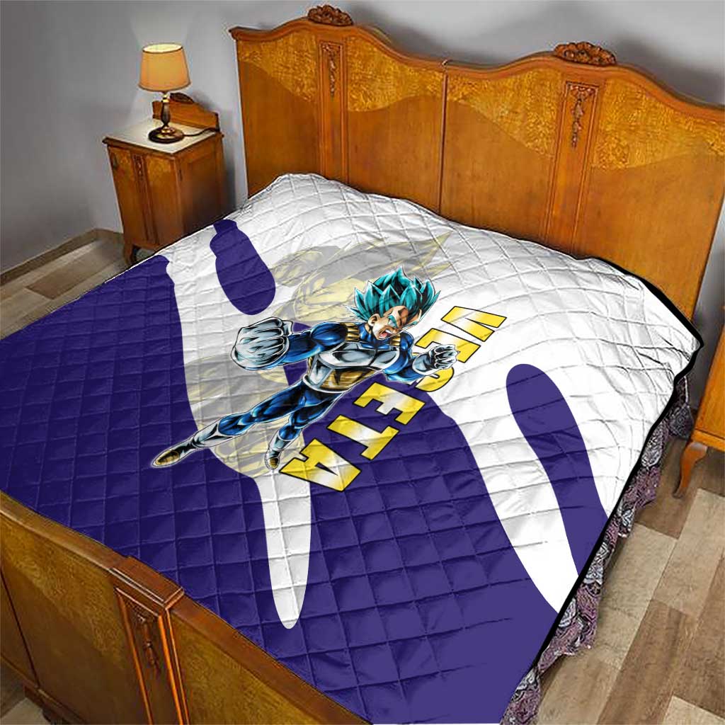 Vegeta Saiyan Warrior Quilt Bold Anime Combat Style