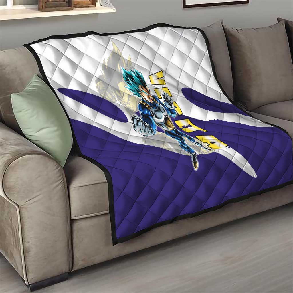 Vegeta Saiyan Warrior Quilt Bold Anime Combat Style