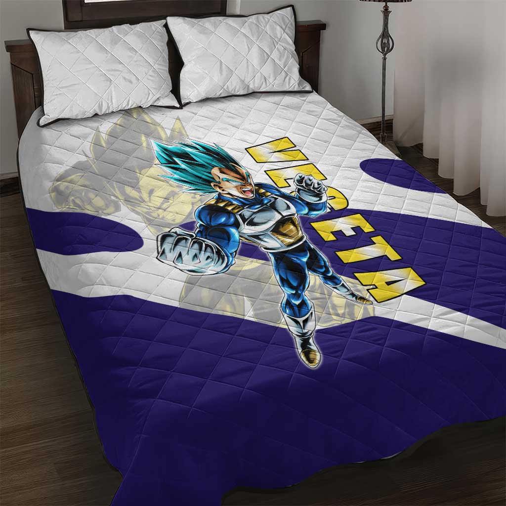 Vegeta Saiyan Warrior Quilt Bed Set Bold Anime Combat Style