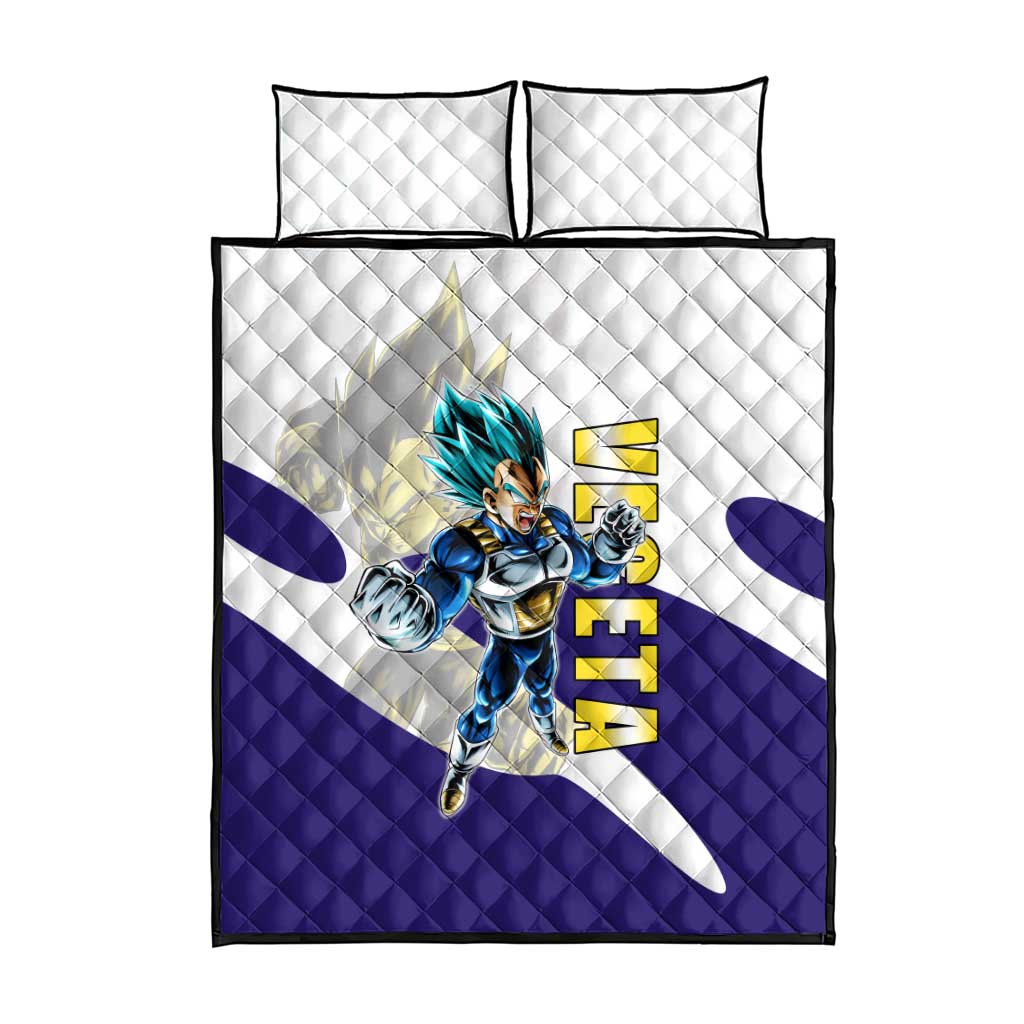Vegeta Saiyan Warrior Quilt Bed Set Bold Anime Combat Style