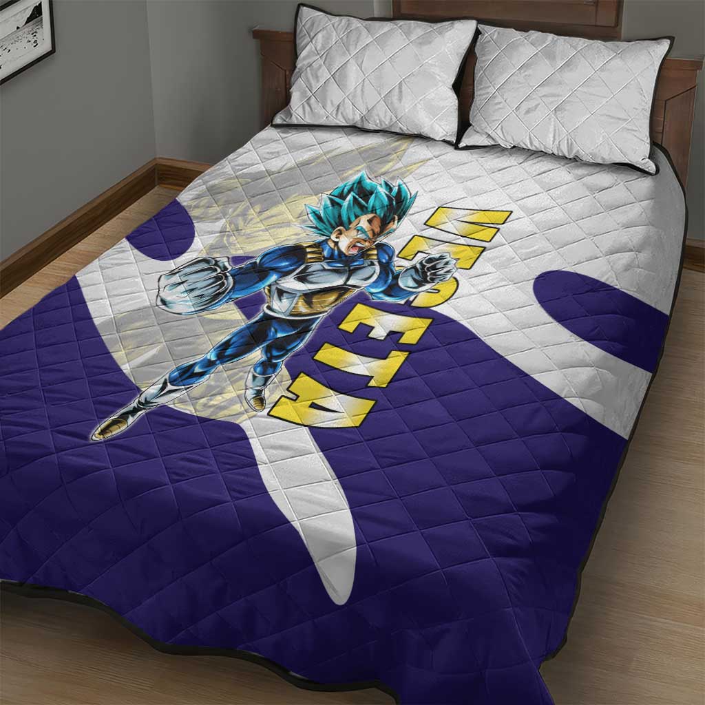 Vegeta Saiyan Warrior Quilt Bed Set Bold Anime Combat Style