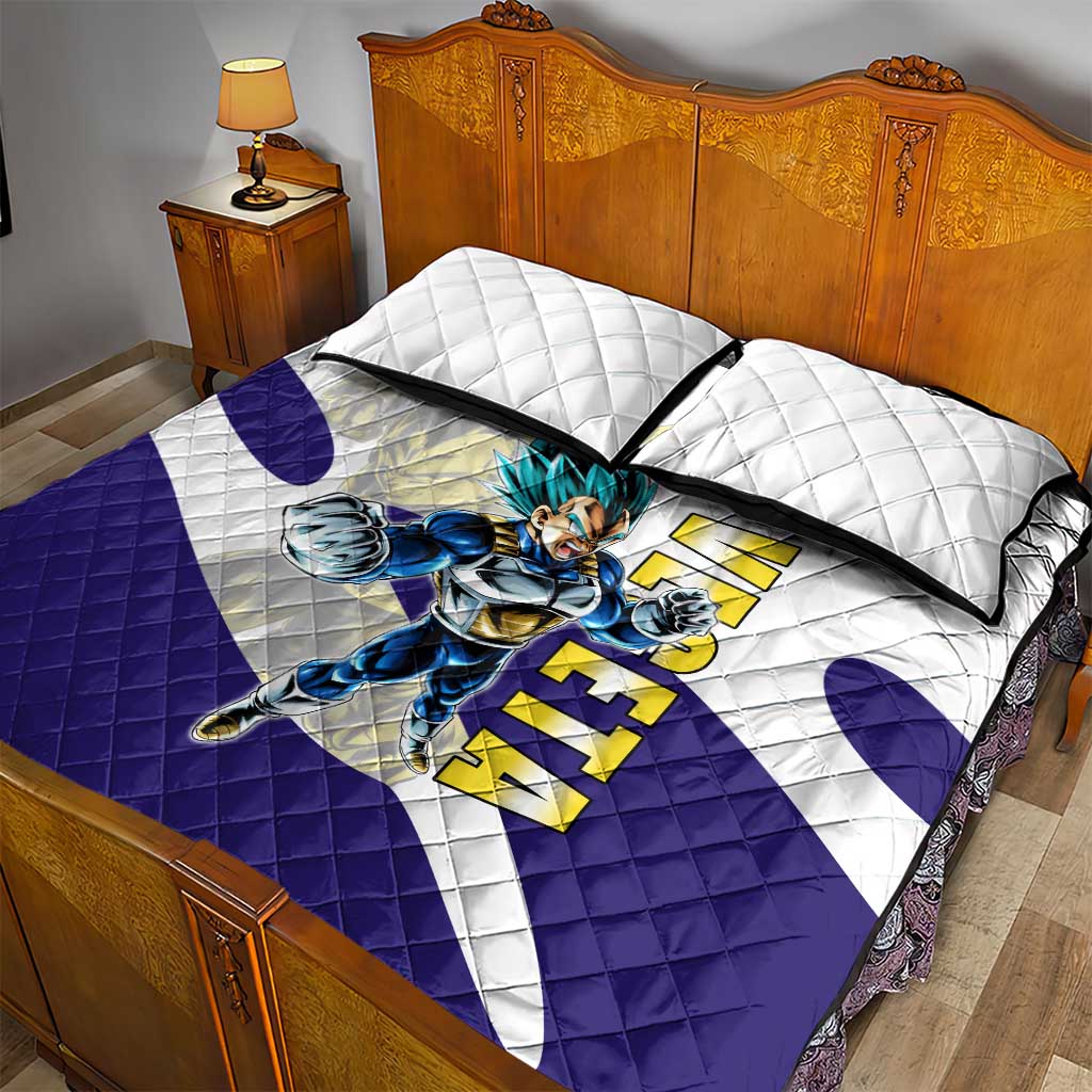 Vegeta Saiyan Warrior Quilt Bed Set Bold Anime Combat Style