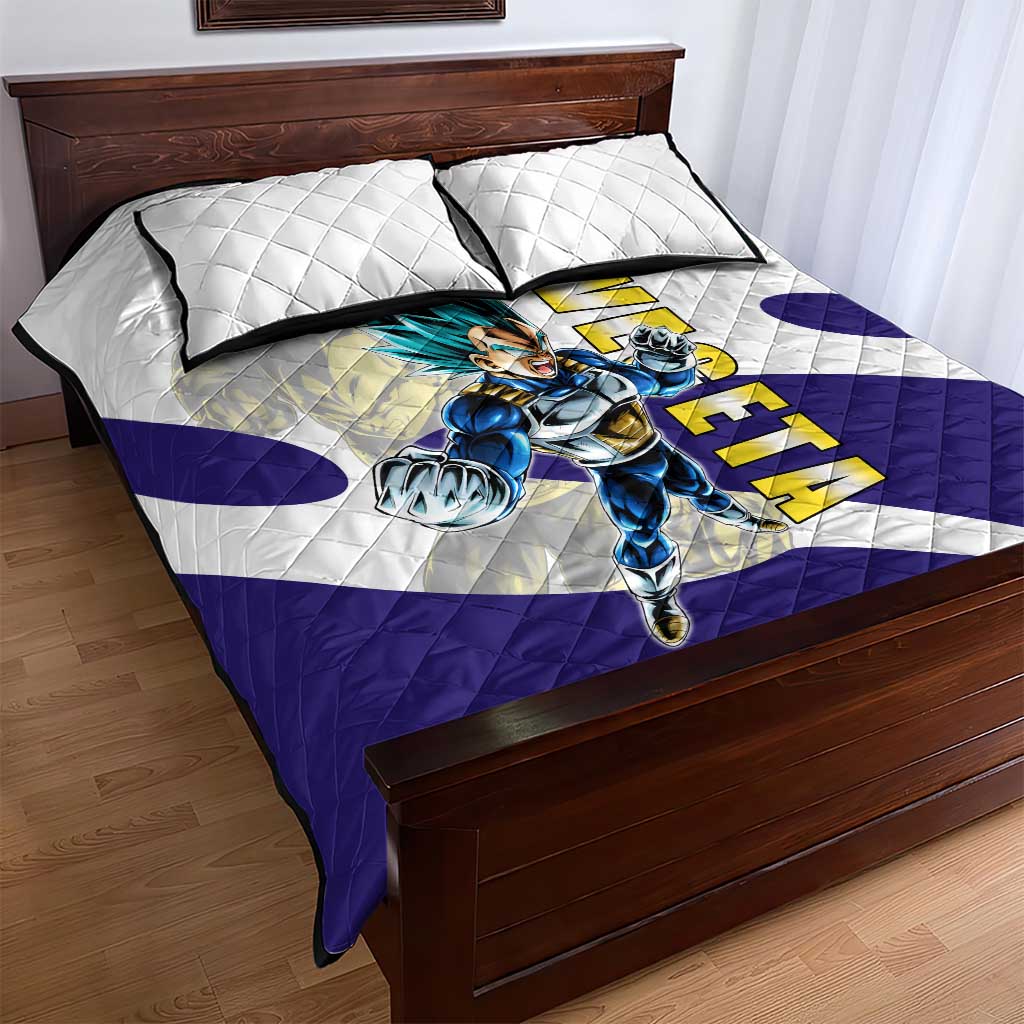 Vegeta Saiyan Warrior Quilt Bed Set Bold Anime Combat Style