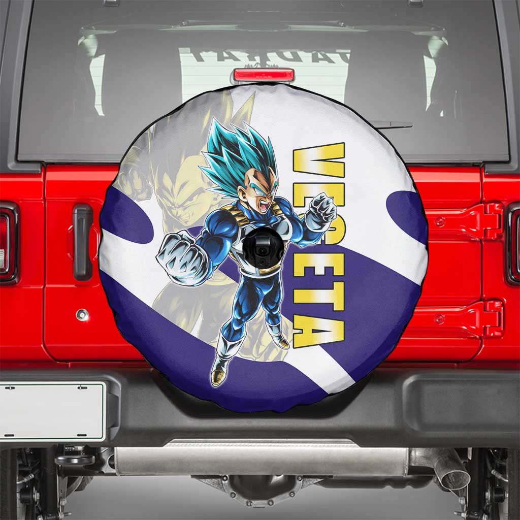 Vegeta Saiyan Warrior Spare Tire Cover Bold Anime Combat Style