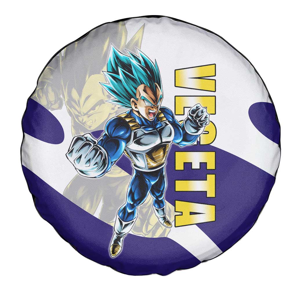 Vegeta Saiyan Warrior Spare Tire Cover Bold Anime Combat Style