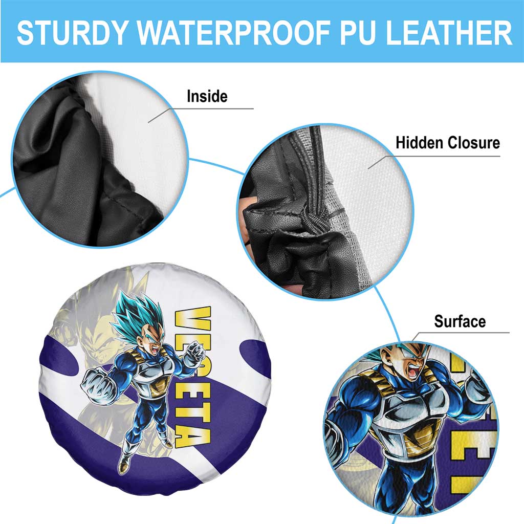 Vegeta Saiyan Warrior Spare Tire Cover Bold Anime Combat Style
