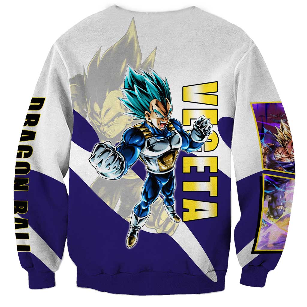 Vegeta Saiyan Warrior Sweatshirt Bold Anime Combat Style