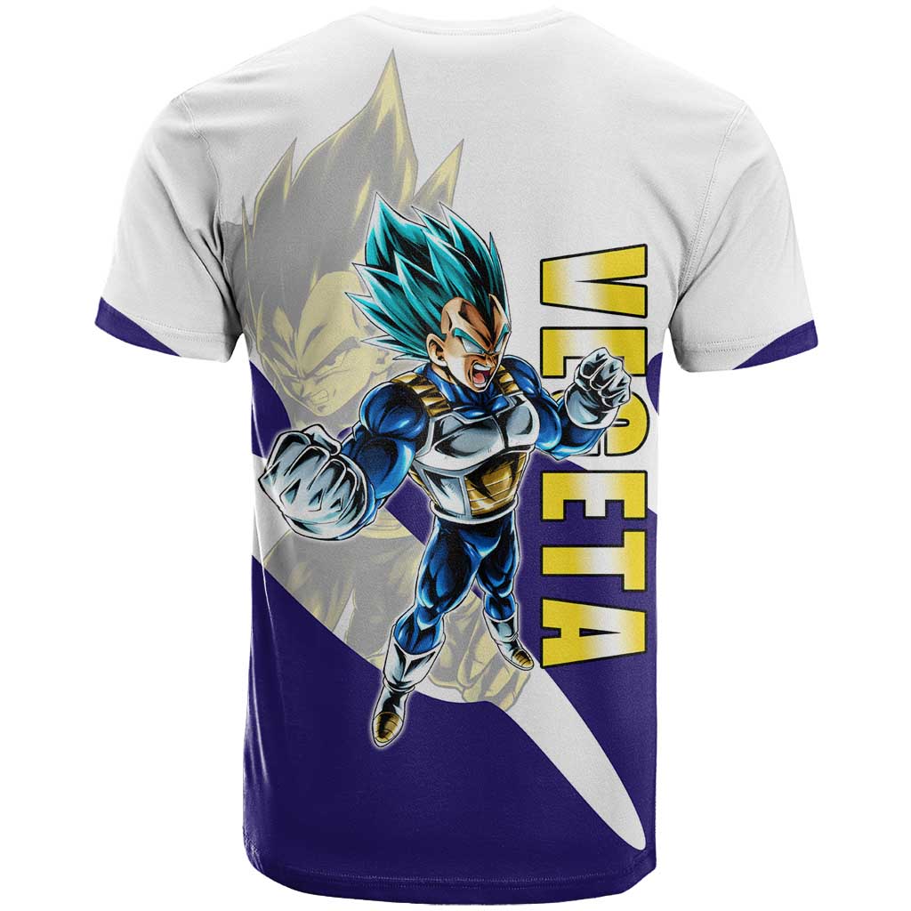 Vegeta Saiyan Warrior T Shirt Bold Anime Combat Style