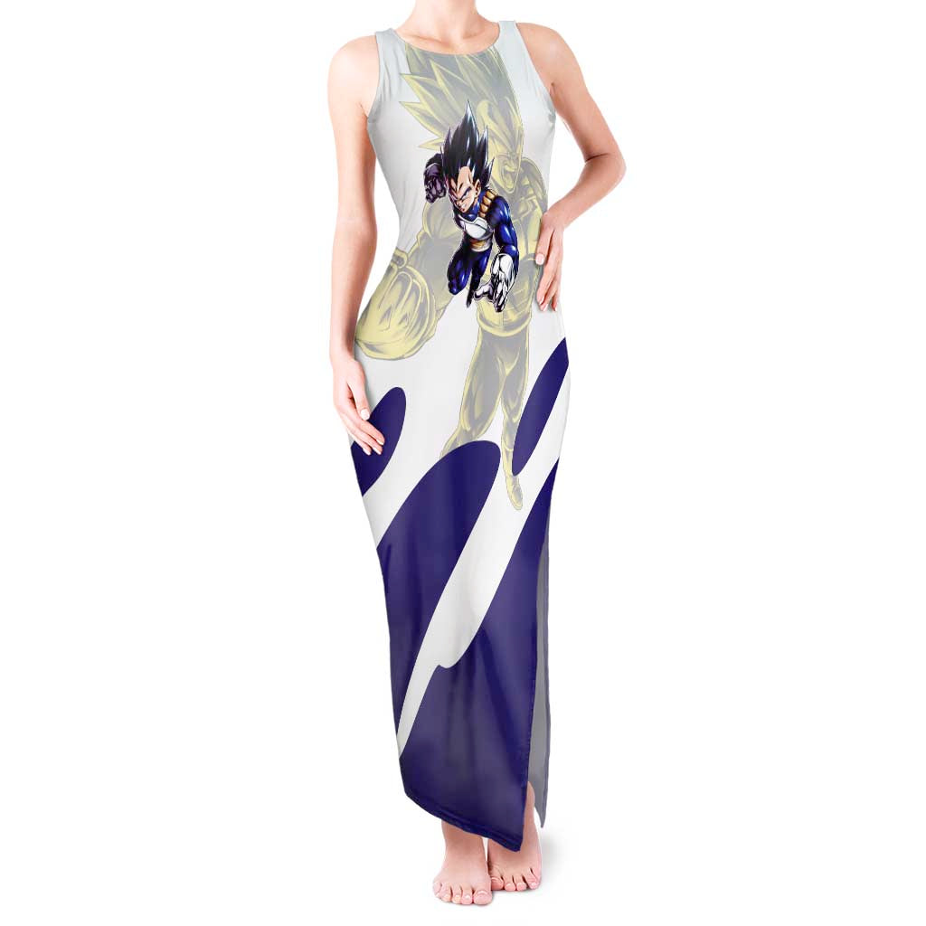 Vegeta Saiyan Warrior Tank Maxi Dress Bold Anime Combat Style