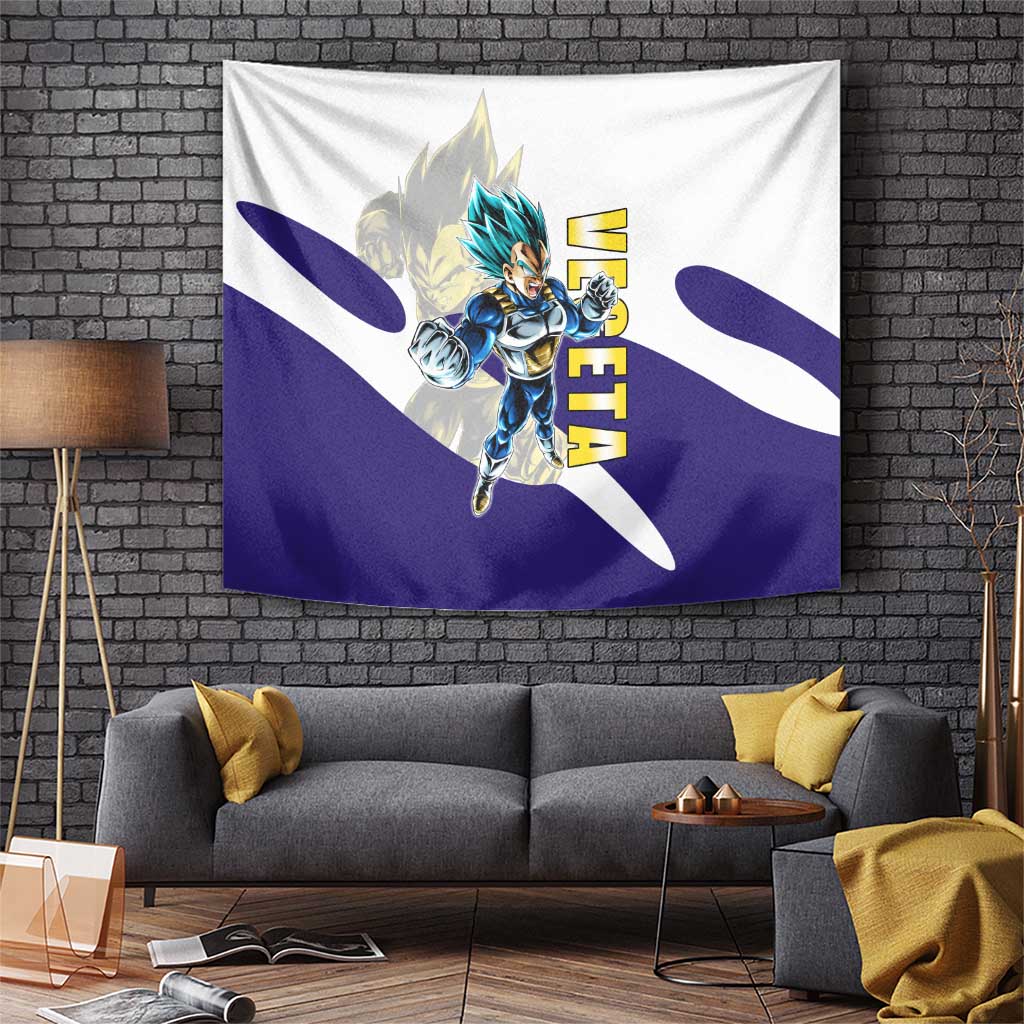 Vegeta Saiyan Warrior Tapestry Bold Anime Combat Style