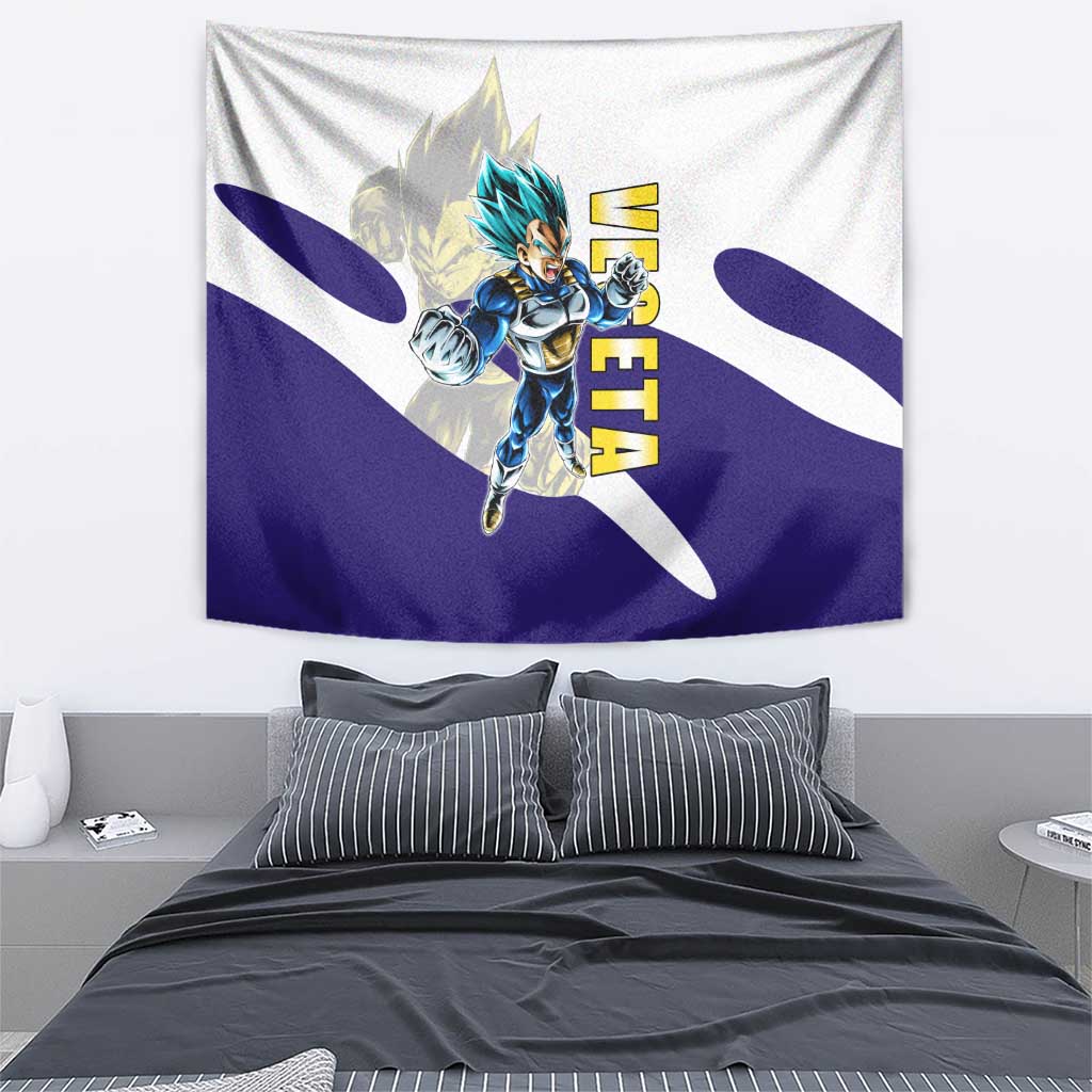 Vegeta Saiyan Warrior Tapestry Bold Anime Combat Style