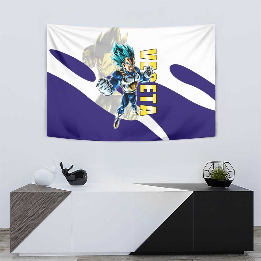 Vegeta Saiyan Warrior Tapestry Bold Anime Combat Style