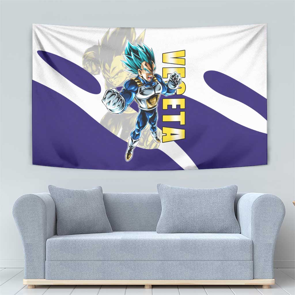 Vegeta Saiyan Warrior Tapestry Bold Anime Combat Style