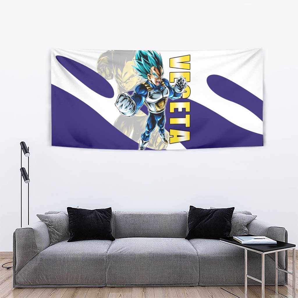 Vegeta Saiyan Warrior Tapestry Bold Anime Combat Style