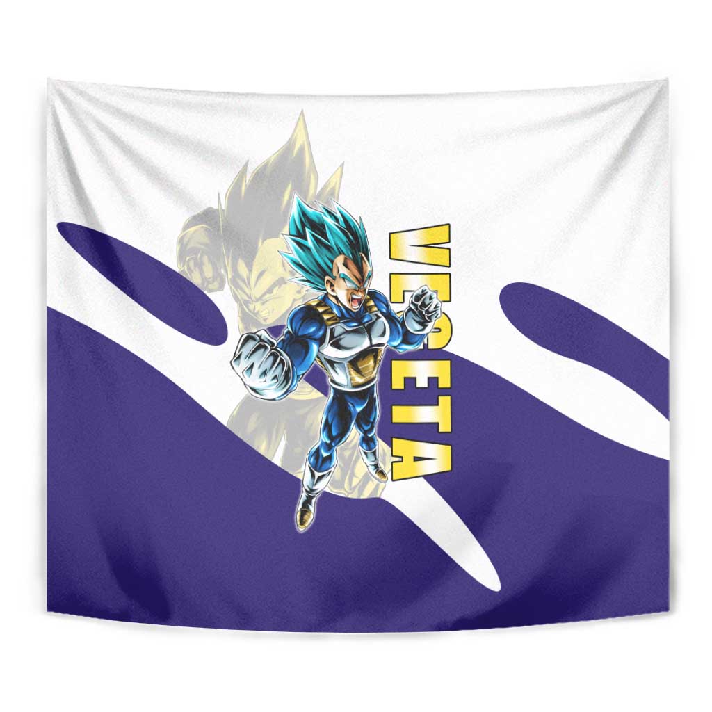 Vegeta Saiyan Warrior Tapestry Bold Anime Combat Style