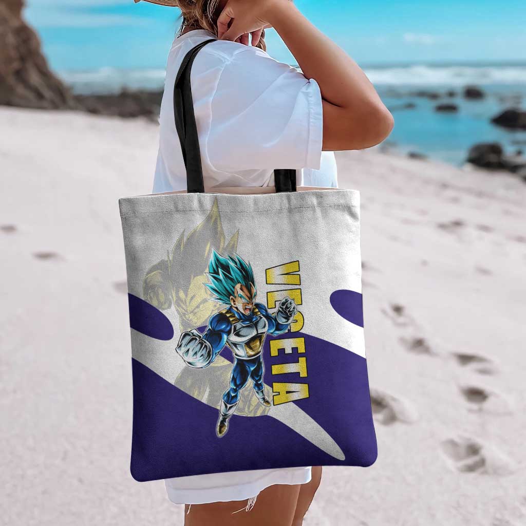 Vegeta Saiyan Warrior Tote Bag Bold Anime Combat Style