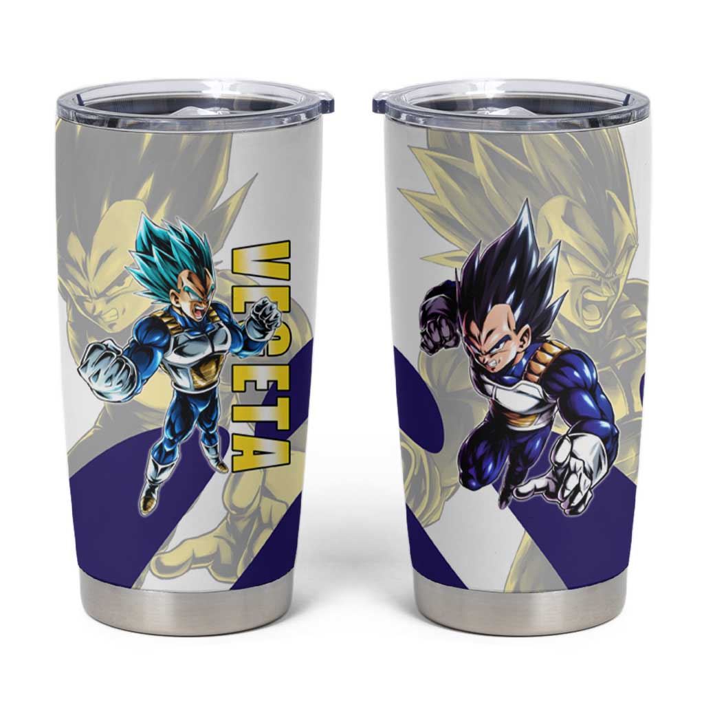 Vegeta Saiyan Warrior Tumbler Cup Bold Anime Combat Style