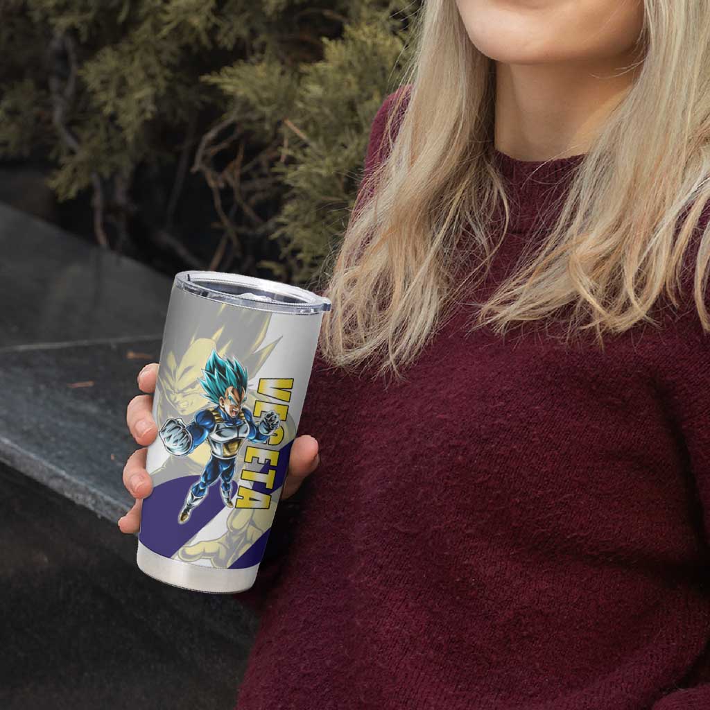 Vegeta Saiyan Warrior Tumbler Cup Bold Anime Combat Style