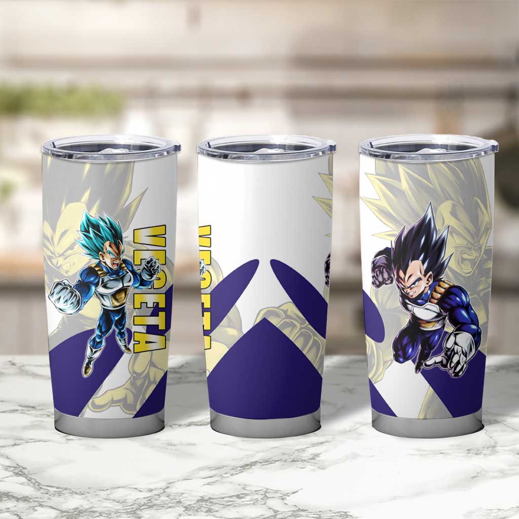Vegeta Saiyan Warrior Tumbler Cup Bold Anime Combat Style