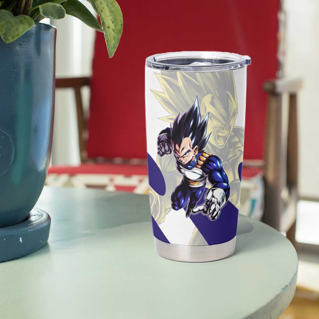 Vegeta Saiyan Warrior Tumbler Cup Bold Anime Combat Style