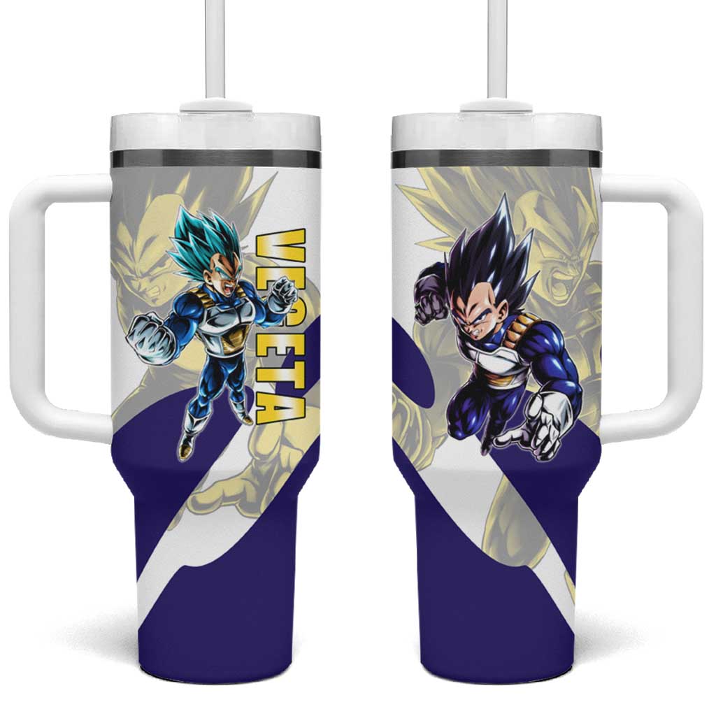 Vegeta Saiyan Warrior Tumbler With Handle Bold Anime Combat Style
