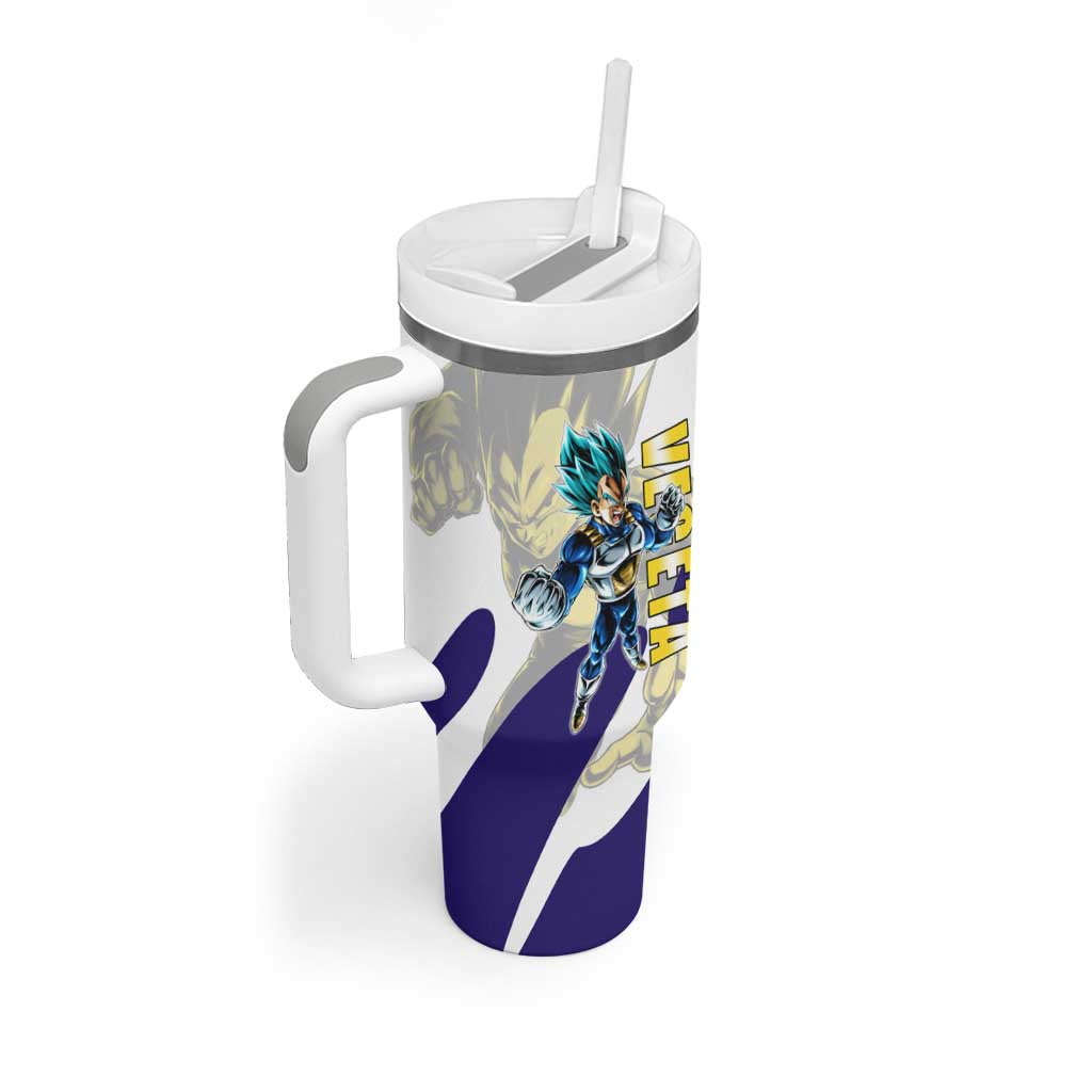 Vegeta Saiyan Warrior Tumbler With Handle Bold Anime Combat Style