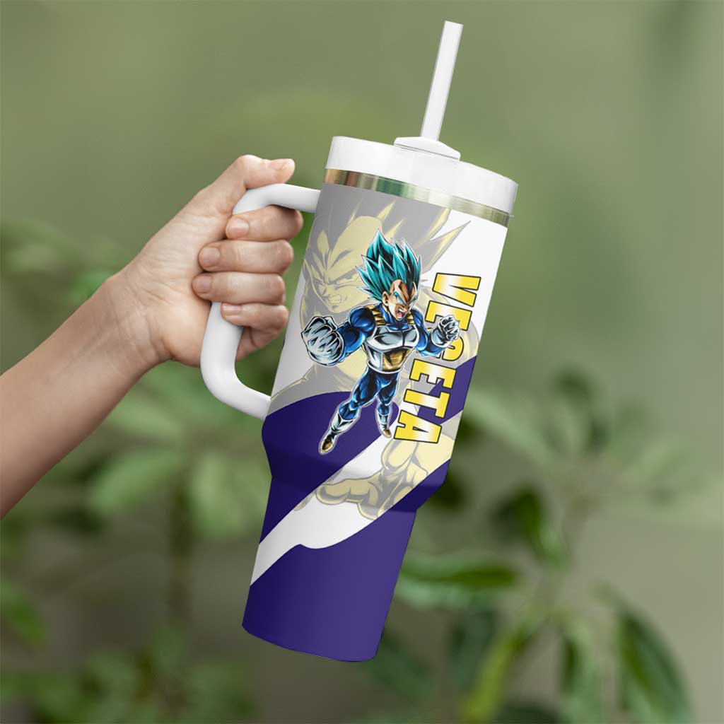 Vegeta Saiyan Warrior Tumbler With Handle Bold Anime Combat Style
