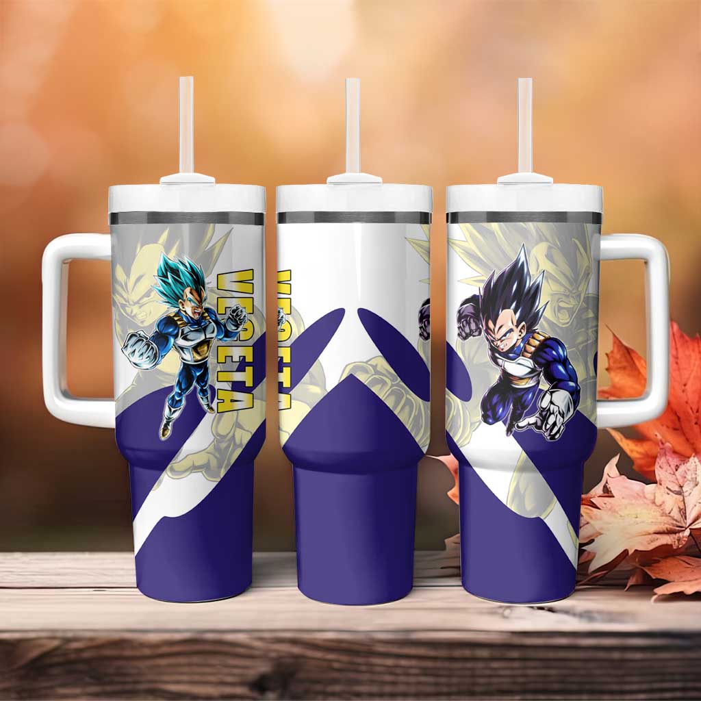 Vegeta Saiyan Warrior Tumbler With Handle Bold Anime Combat Style