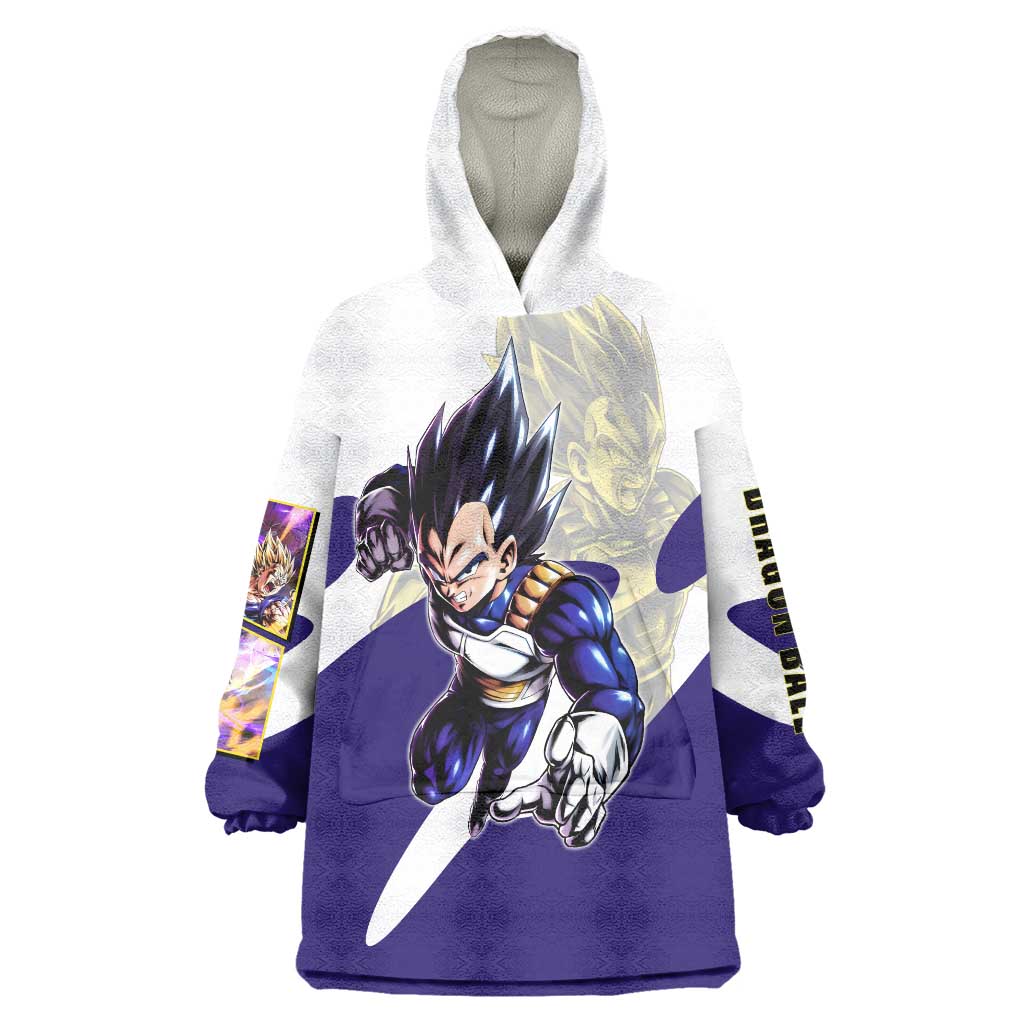 Vegeta Saiyan Warrior Wearable Blanket Hoodie Bold Anime Combat Style