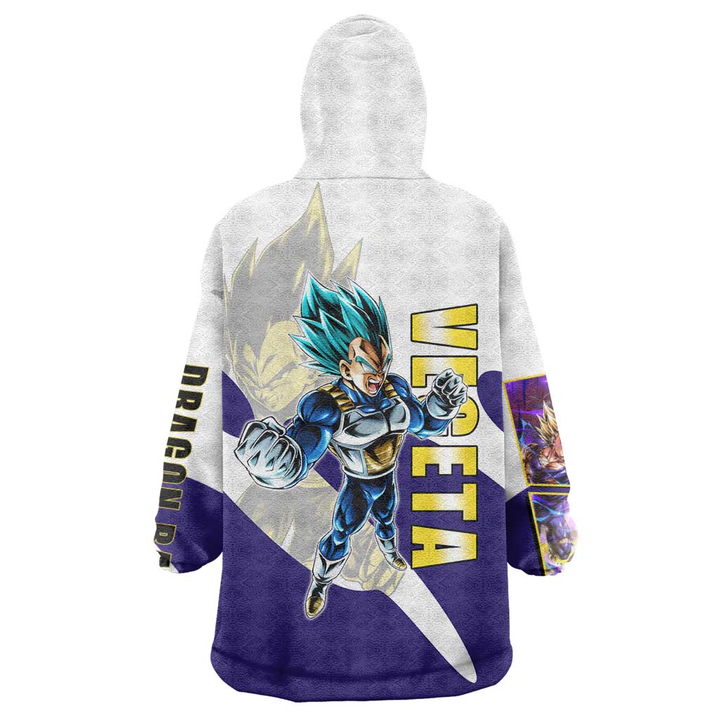 Vegeta Saiyan Warrior Wearable Blanket Hoodie Bold Anime Combat Style