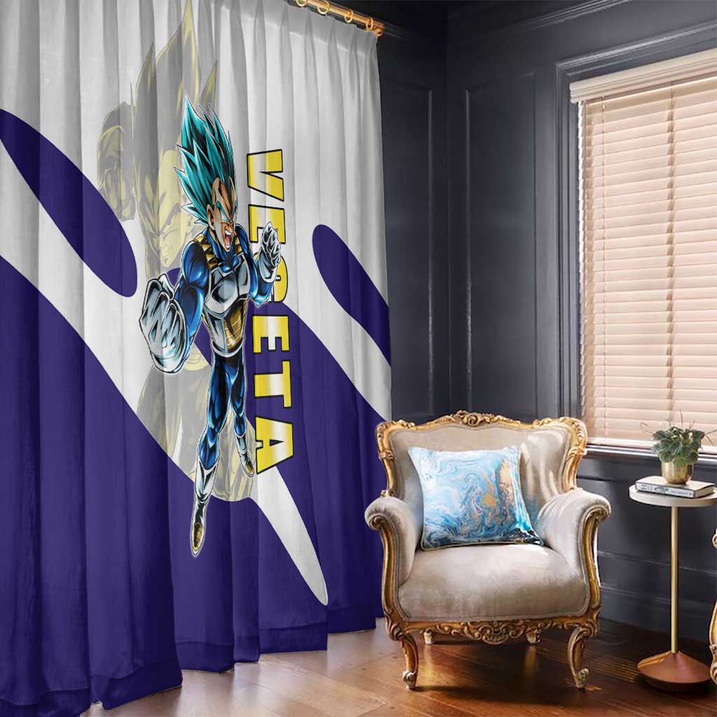 Vegeta Saiyan Warrior Window Curtain Bold Anime Combat Style