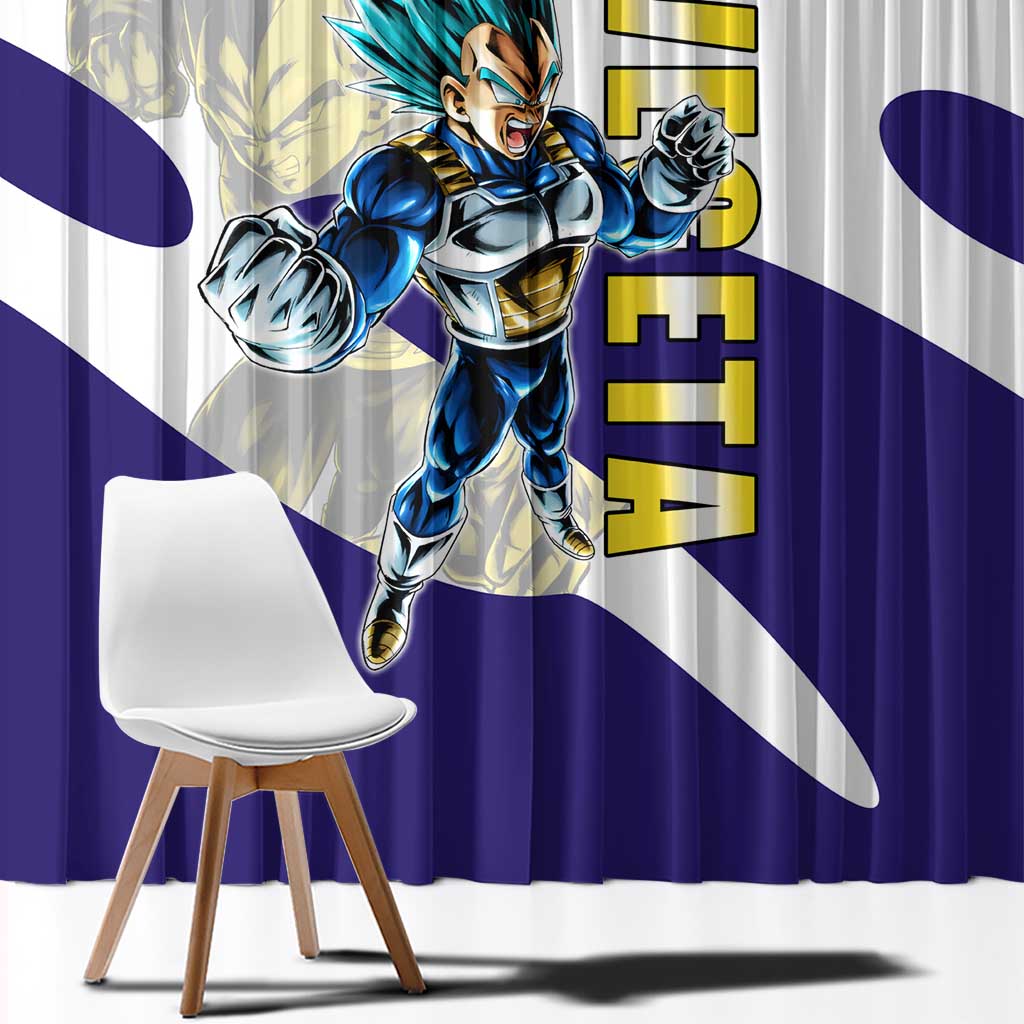 Vegeta Saiyan Warrior Window Curtain Bold Anime Combat Style