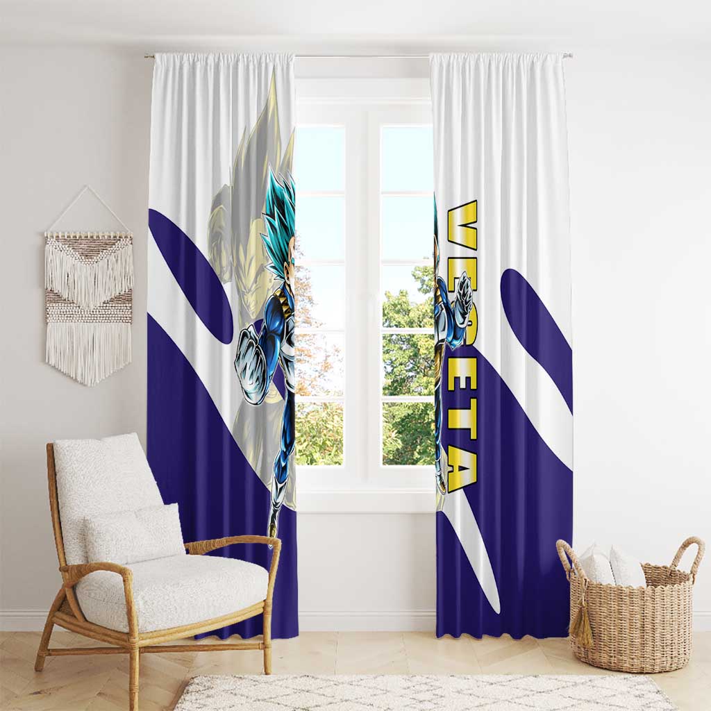 Vegeta Saiyan Warrior Window Curtain Bold Anime Combat Style