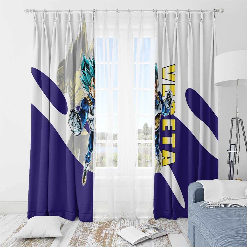 Vegeta Saiyan Warrior Window Curtain Bold Anime Combat Style